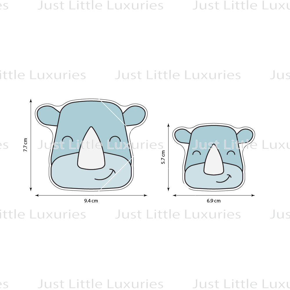 Rhino Face Cookie Cutter