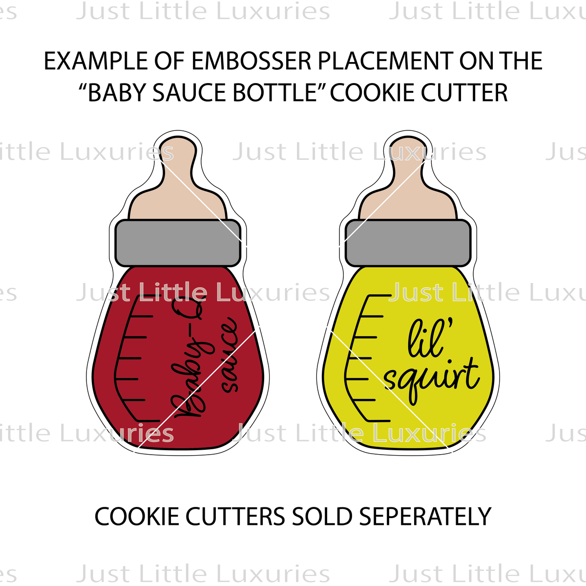 Baby Sauce Bottle Cookie Stamp Set Just Little Luxuries