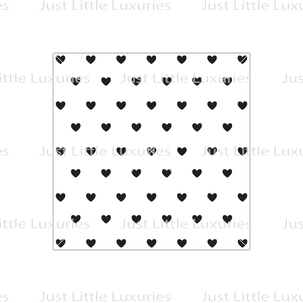Simple Hearts (Dense) Pattern Debosser