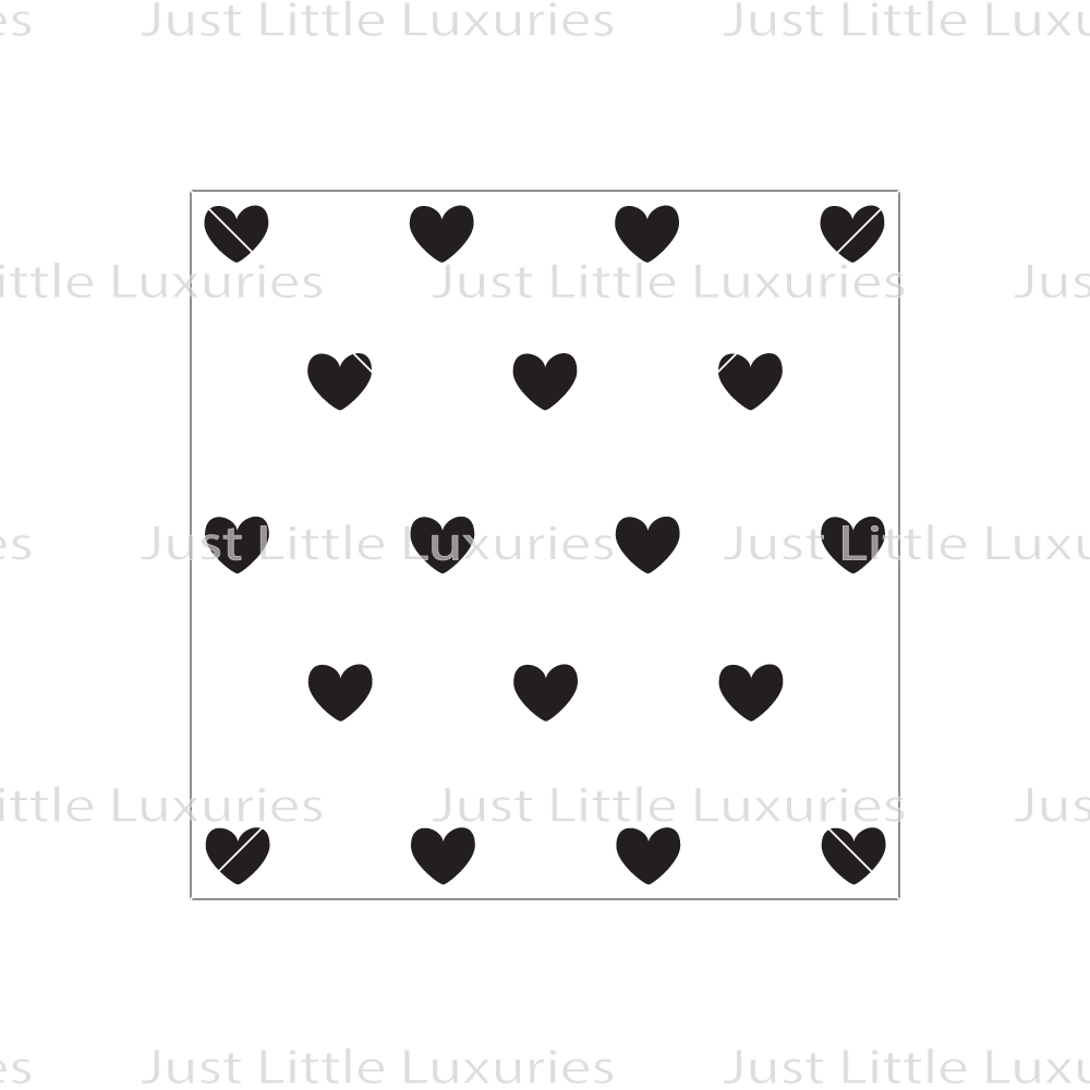 Simple Hearts (Light) Pattern Debosser