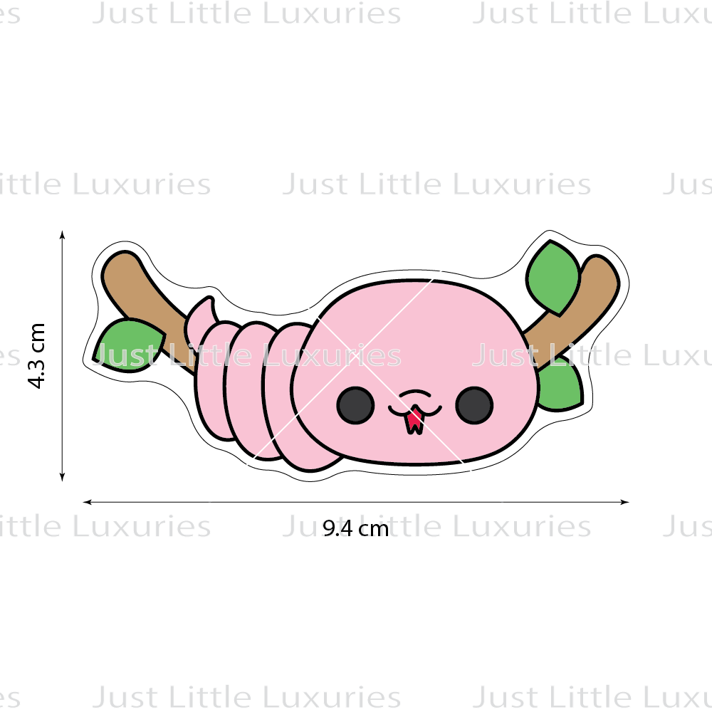 Kawaii Snake on Branch Cookie Cutter