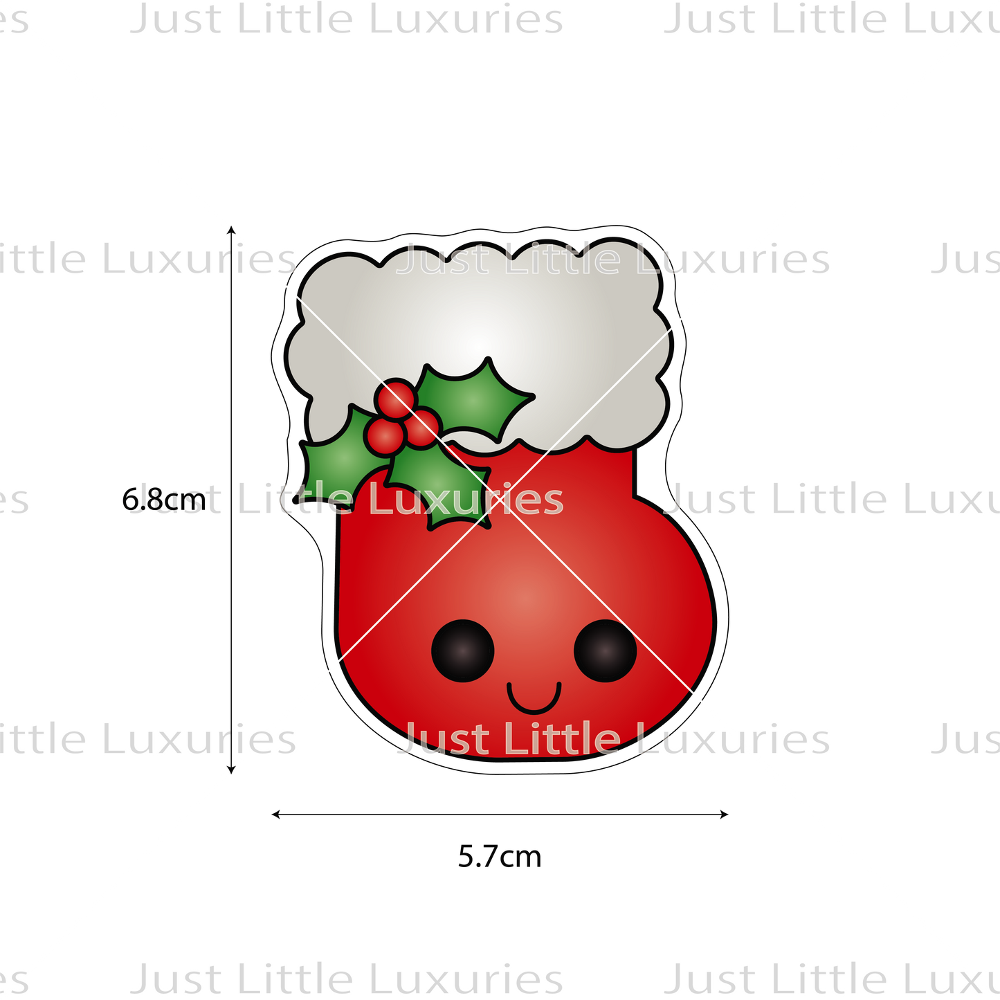 Kawaii Christmas - Stocking Cookie Cutter