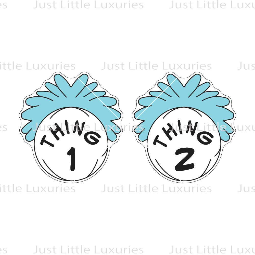 Thing 1 and 2 (Hair) Cookie Cutter Bundle