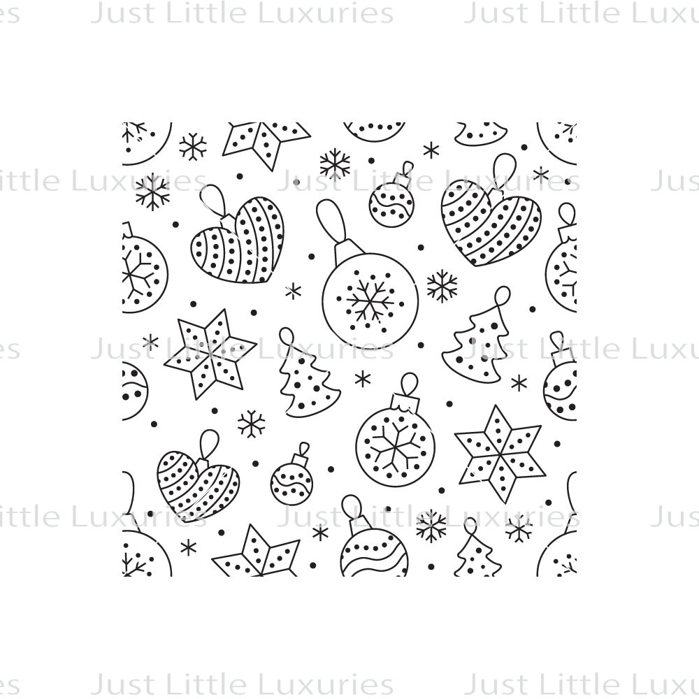 Christmas Baubles Pattern Debosser