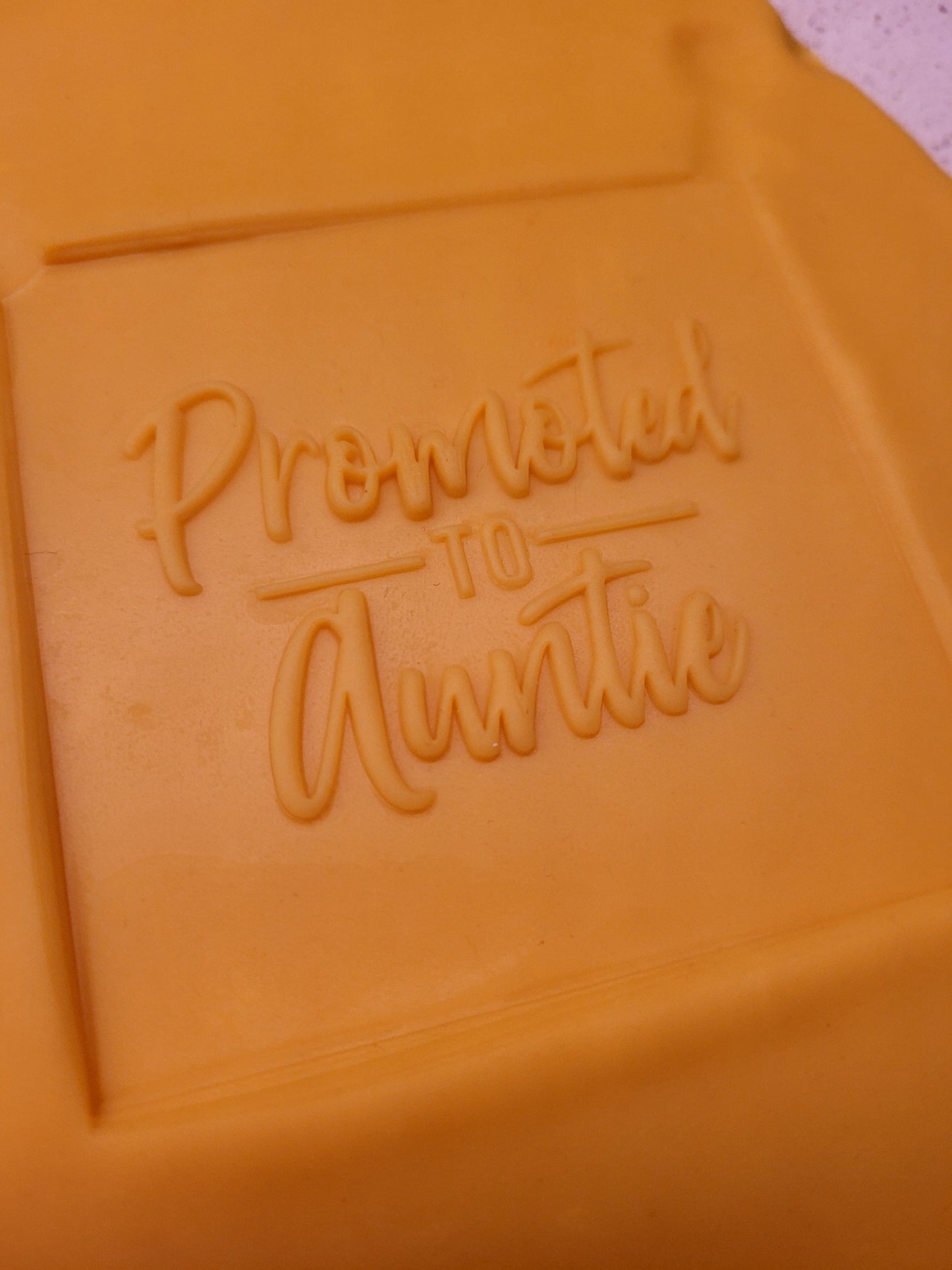 Promoted to Auntie (Baby announcement) Raised Embosser - just-little-luxuries