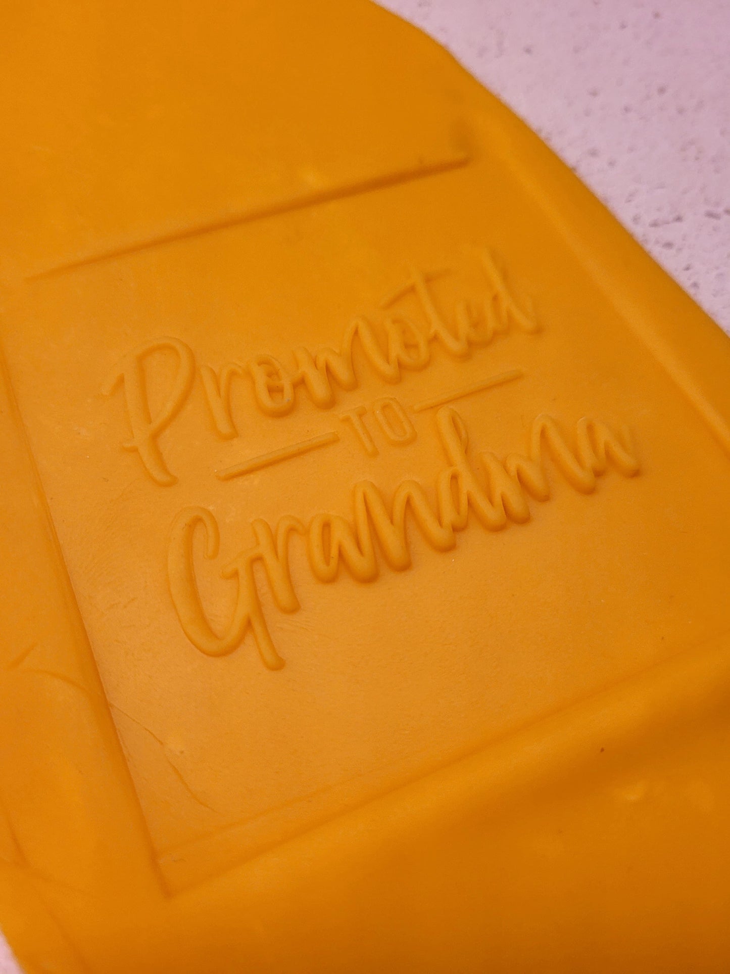 Promoted to Grandma (Baby announcement) Raised Embosser - just-little-luxuries