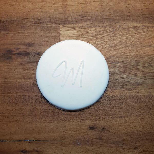 Monogram Raised 3D Cookie Embosser. Font Type M - just-little-luxuries