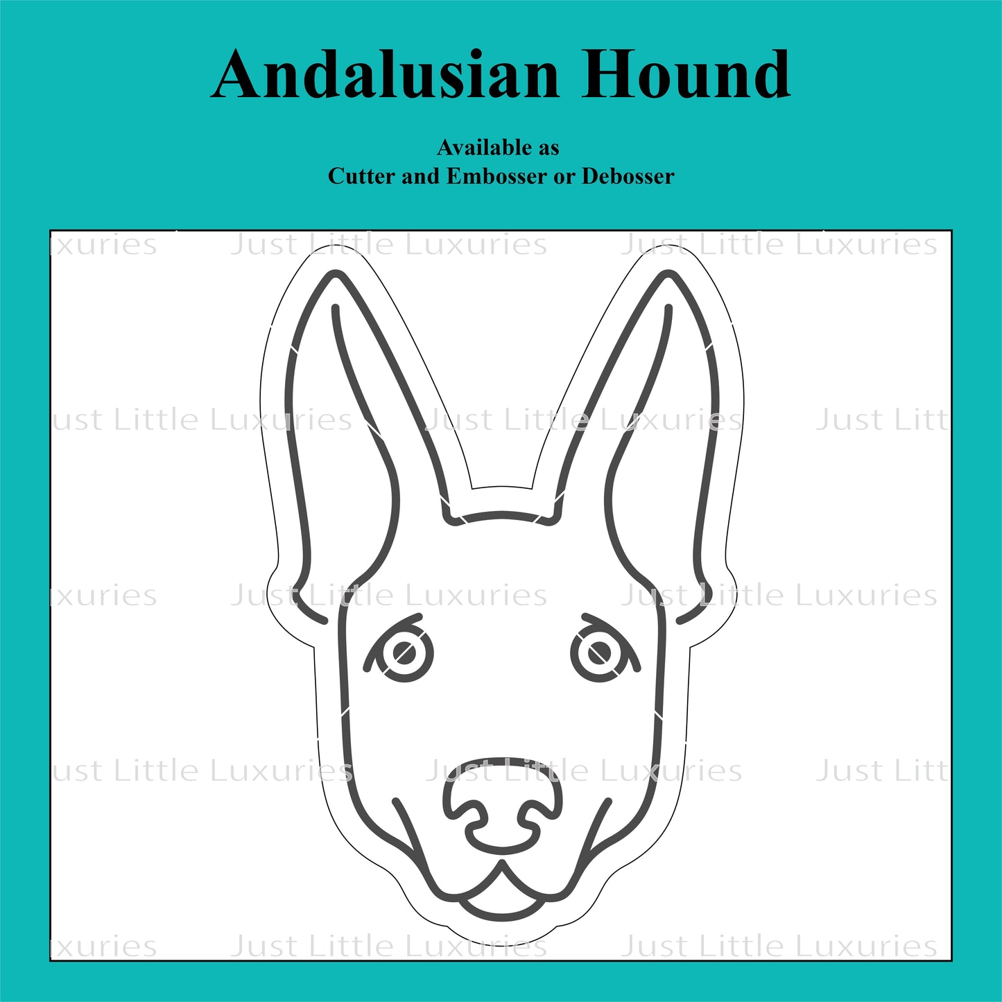 Andalusian Rat Hunting Dog Cookie Cutter and Embosser