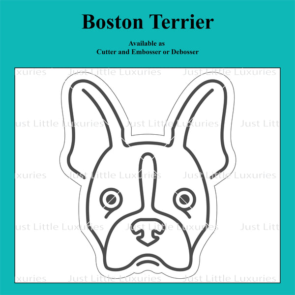 Boston Terrier Cookie Cutter and Embosser
