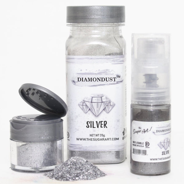 Silver (DD-02) - DiamonDust by The Sugar Art - just-little-luxuries