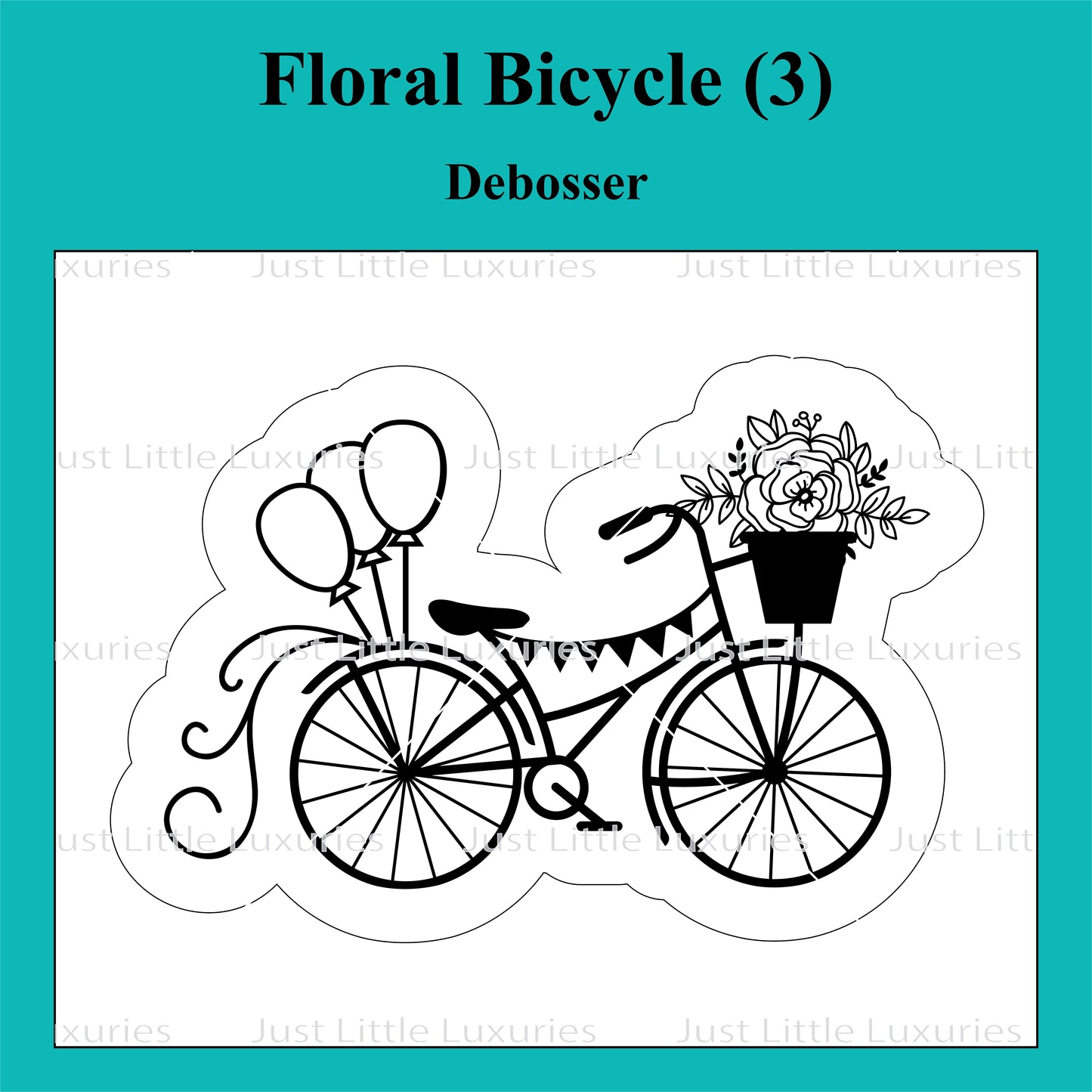 Floral Bicycle (3) Cutter and Debosser