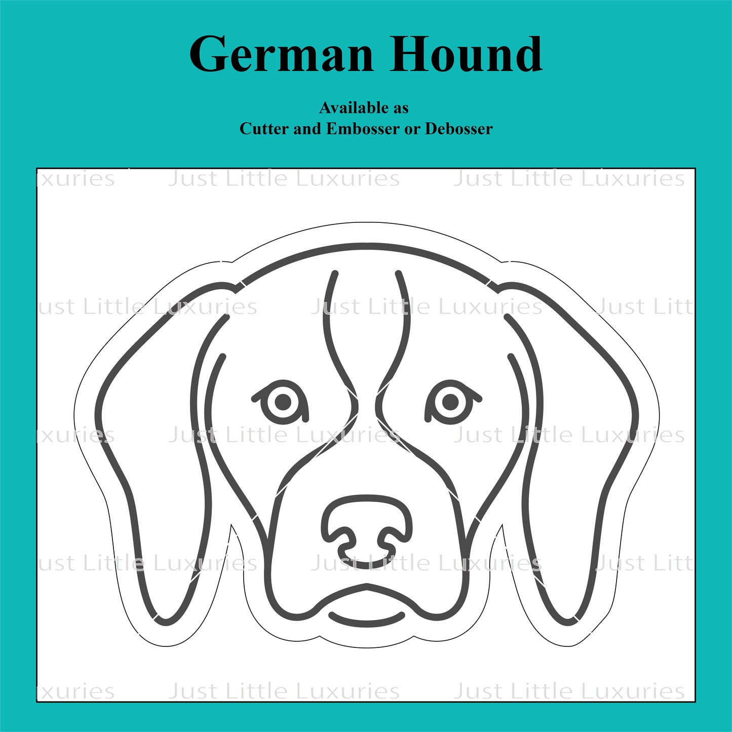 German Hound Cookie Cutter and Embosser