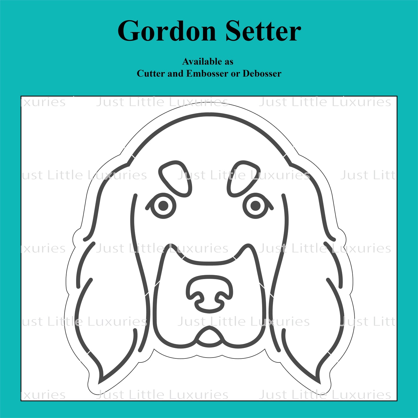 Gordon Setter Cookie Cutter and Embosser