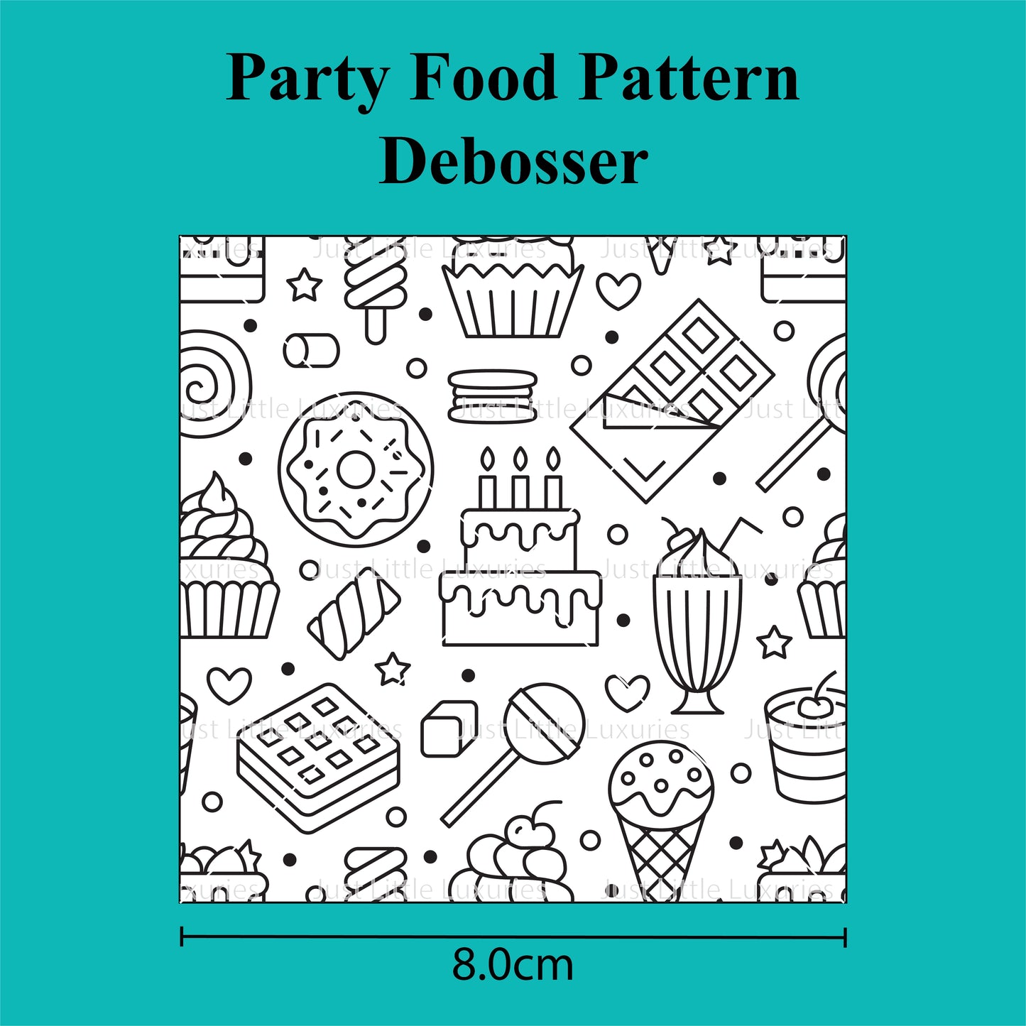 Party Food Pattern - Debosser