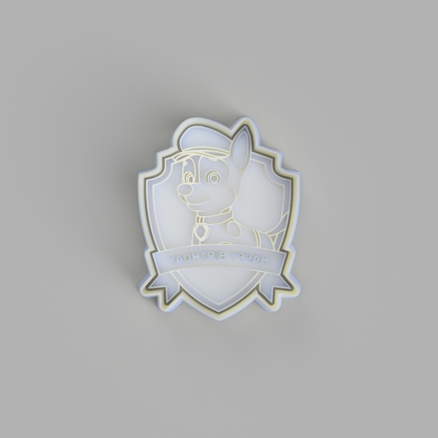 Paw Patrol - Happy Birthday Badge Cookie Cutter and Embosser. - just-little-luxuries