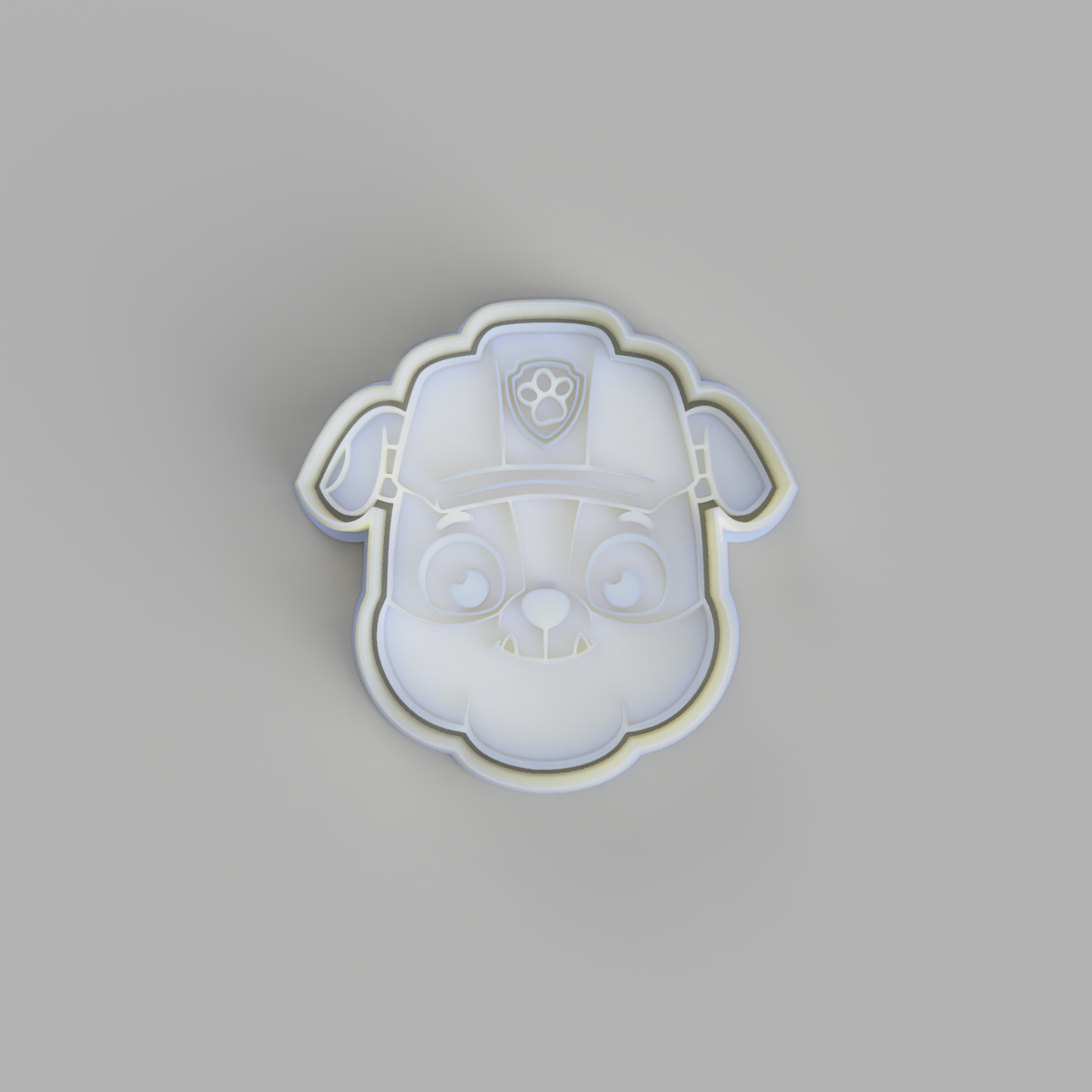 Paw Patrol - Rubble Face Cookie Cutter and Embosser. - just-little-luxuries