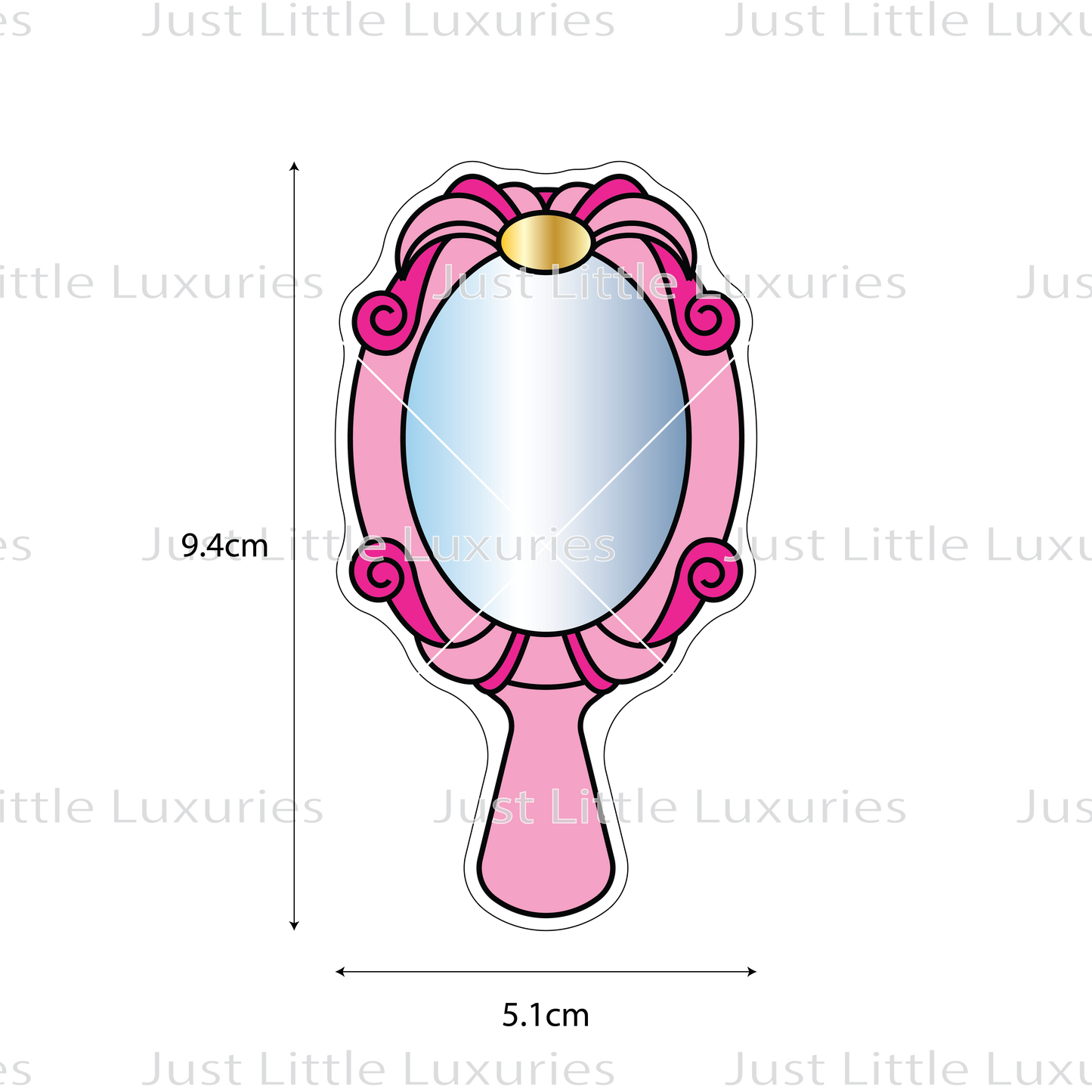 Hand Mirror Cookie Cutter