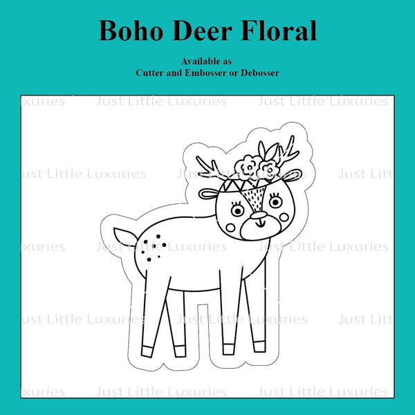 Boho Deer Floral Cutter and Embosser/Debosser