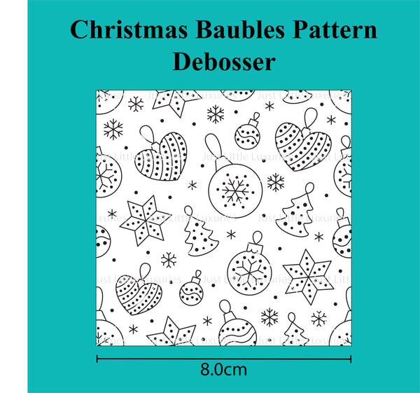 Christmas Baubles Pattern - Debosser