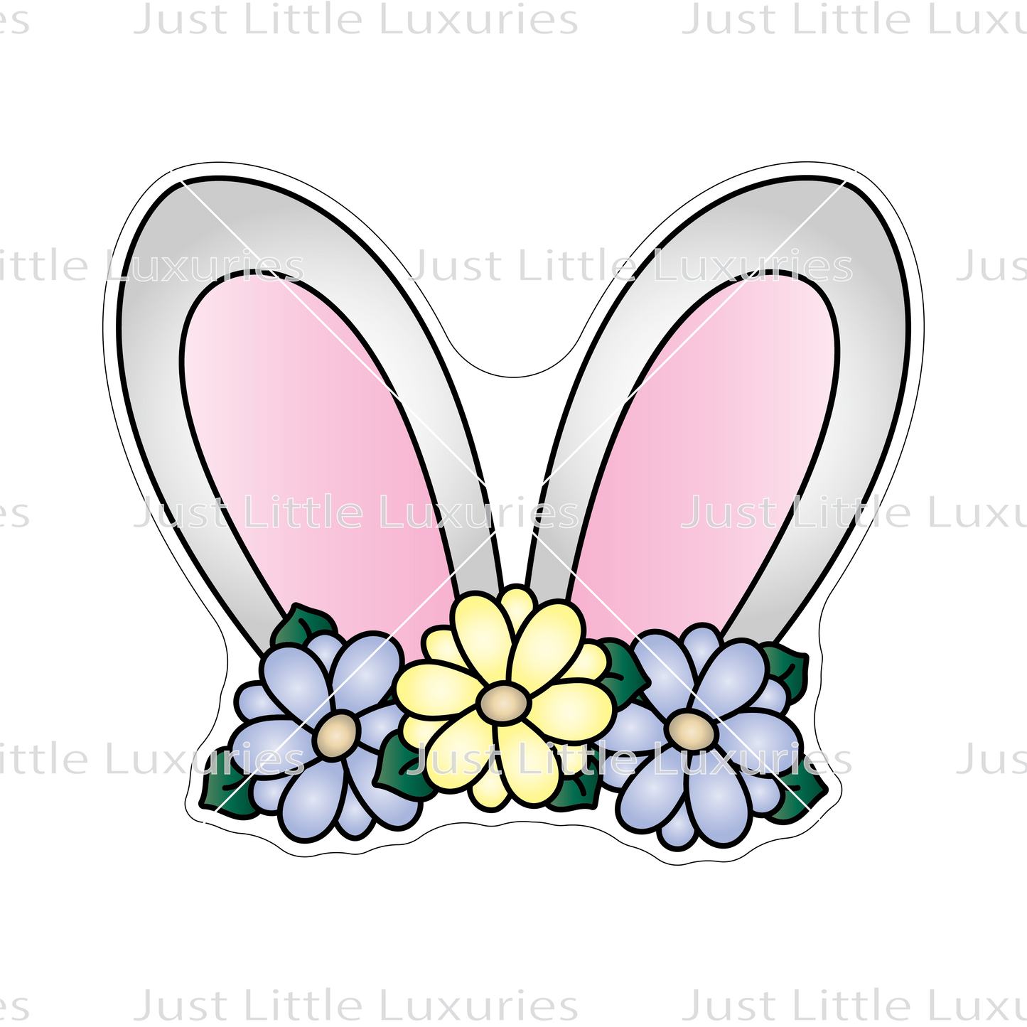 Easter Bunny Ears (Floral) Cookie Cutter