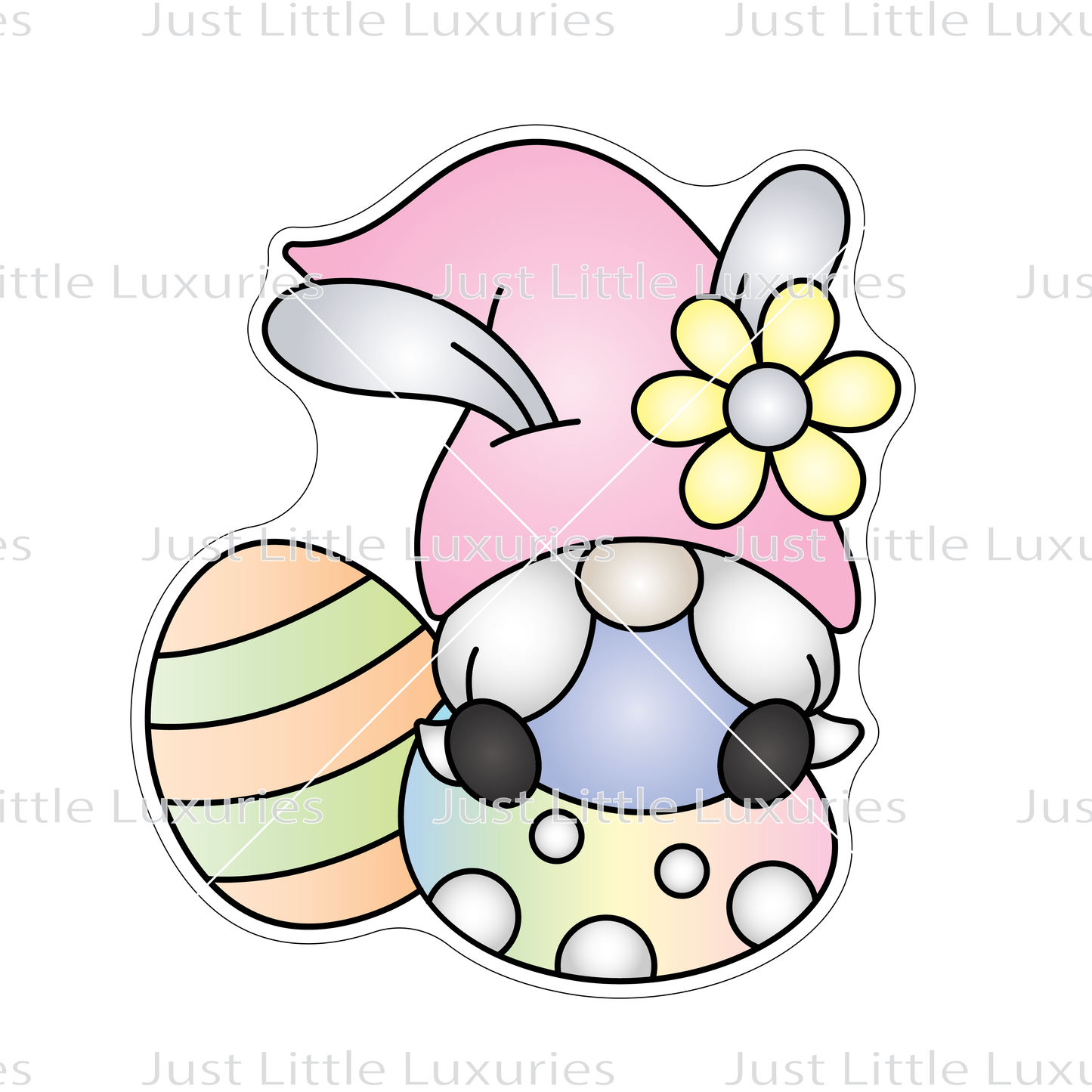 Nordic Gnome Sitting on Egg Cookie Cutter