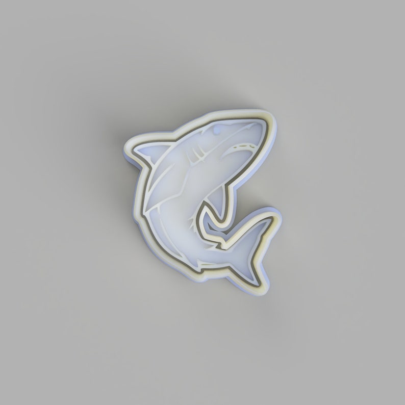 Shark (2) Cookie Cutter and Embosser.