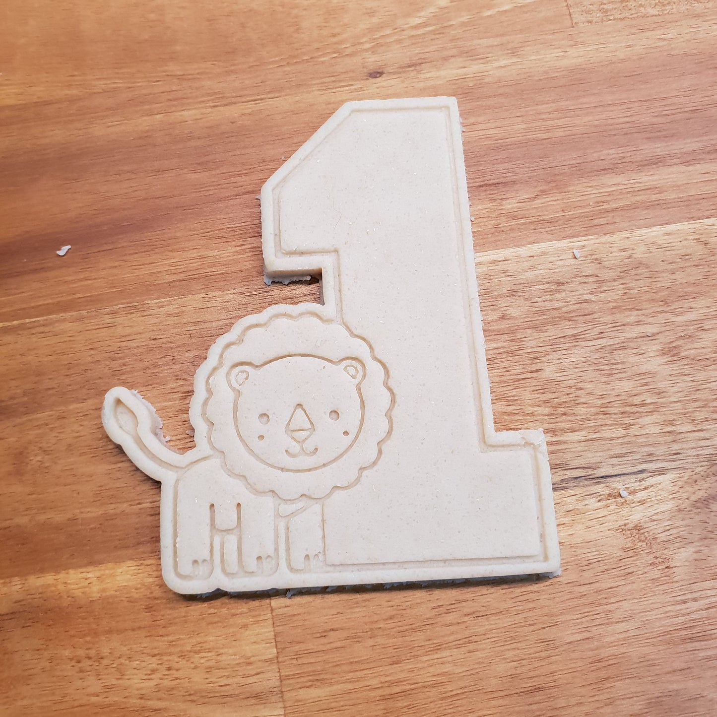 Safari animal Number One cookie cutter and stamper - just-little-luxuries