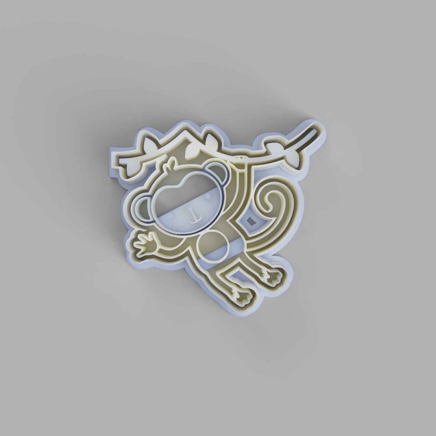 Monkey cookie cutter and stamper - just-little-luxuries