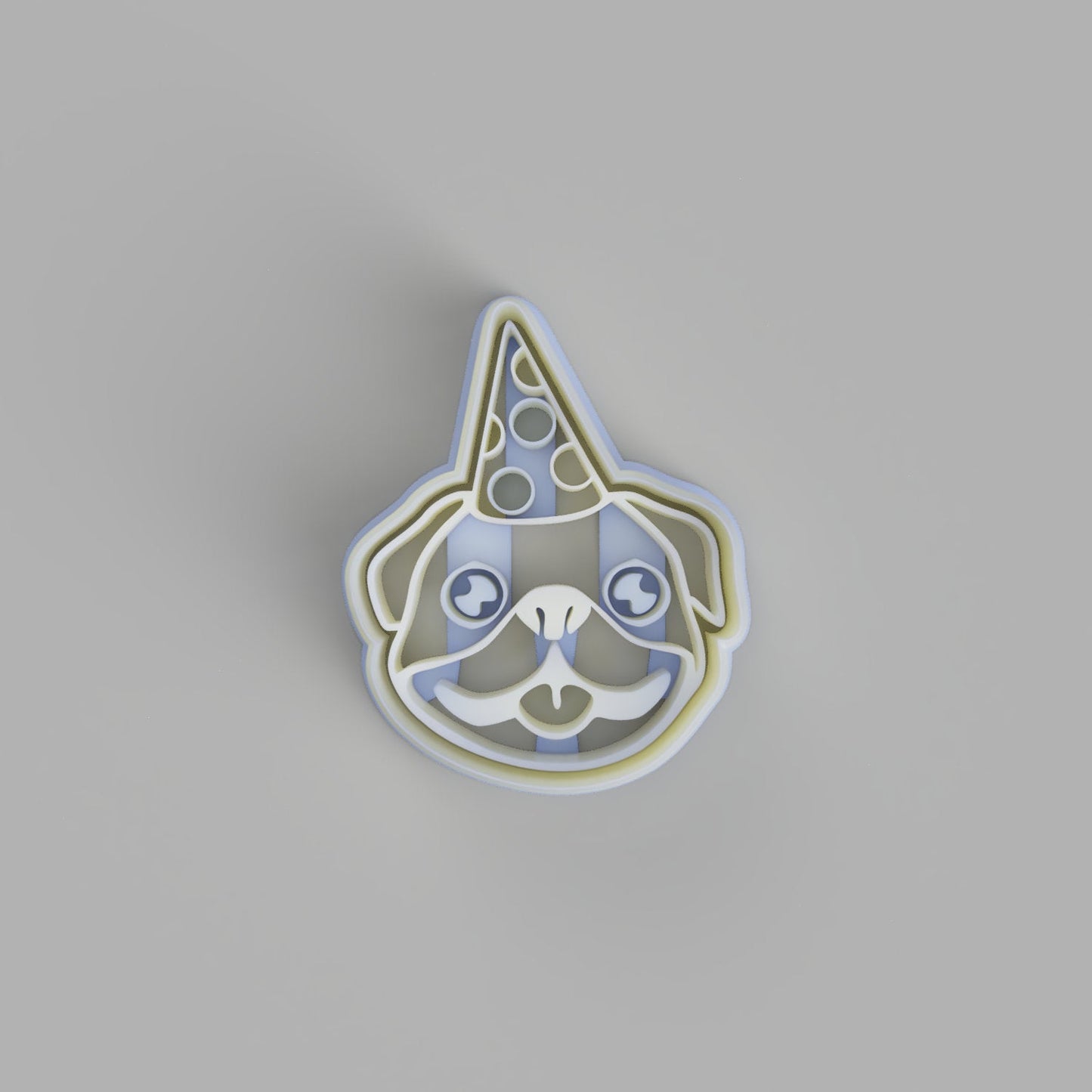 Party Pug Face Cookie Cutter and Embosser - just-little-luxuries