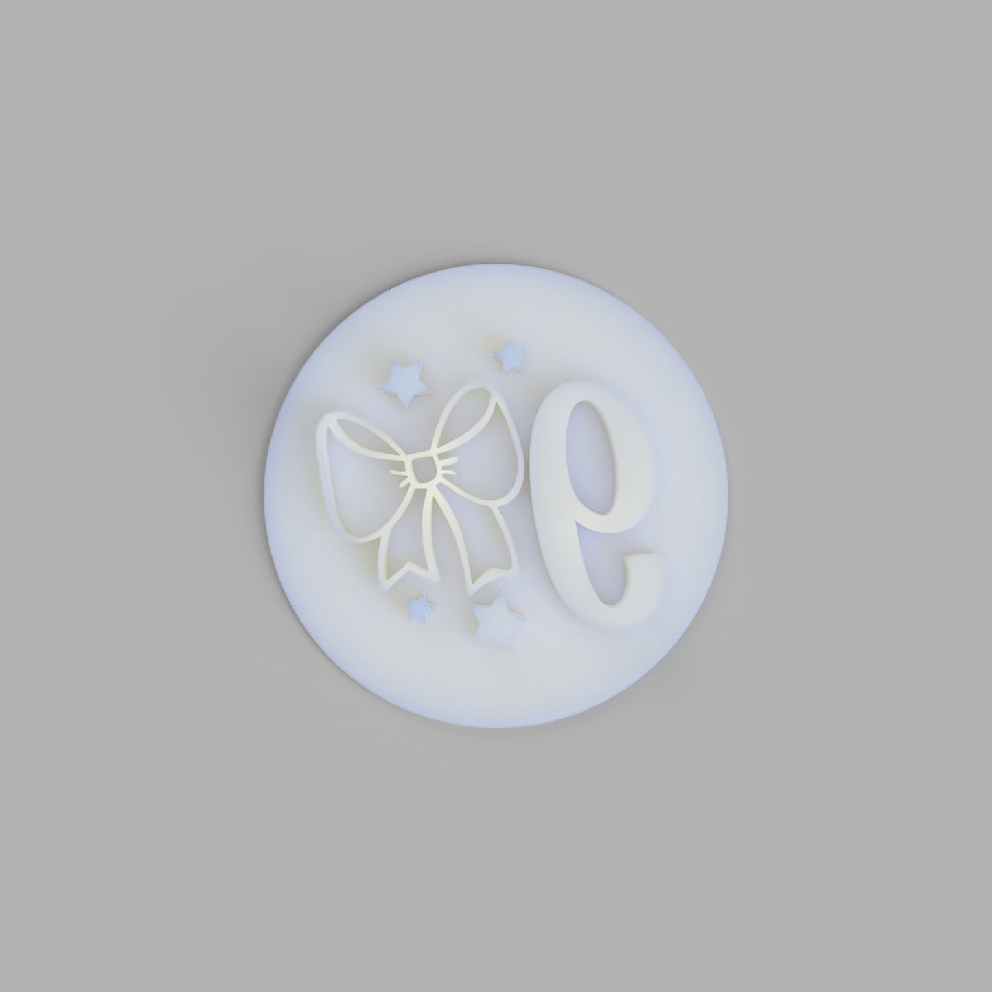 9th Birthday age with bow embosser- birthday cookie stamp fondant embosser - just-little-luxuries