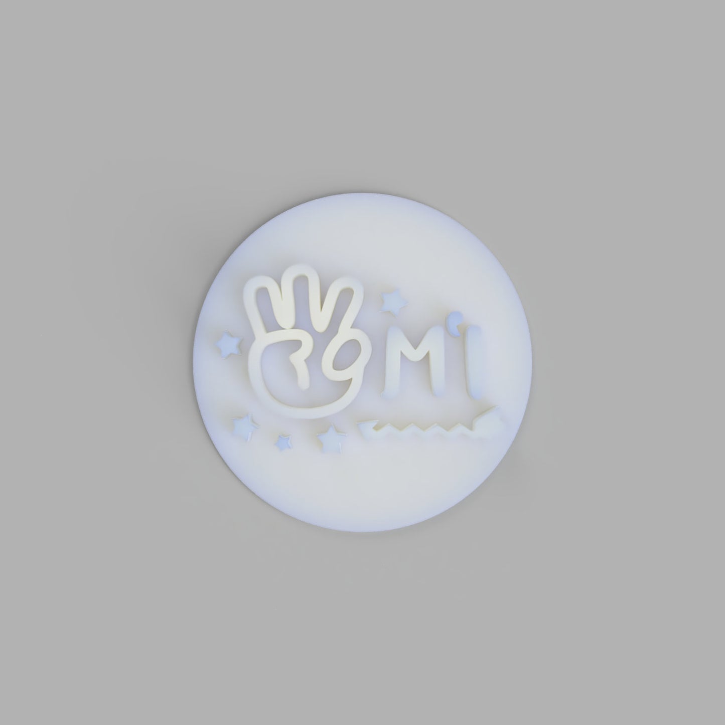 I'm Three. Third Birthday - birthday cookie stamp fondant embosser - just-little-luxuries