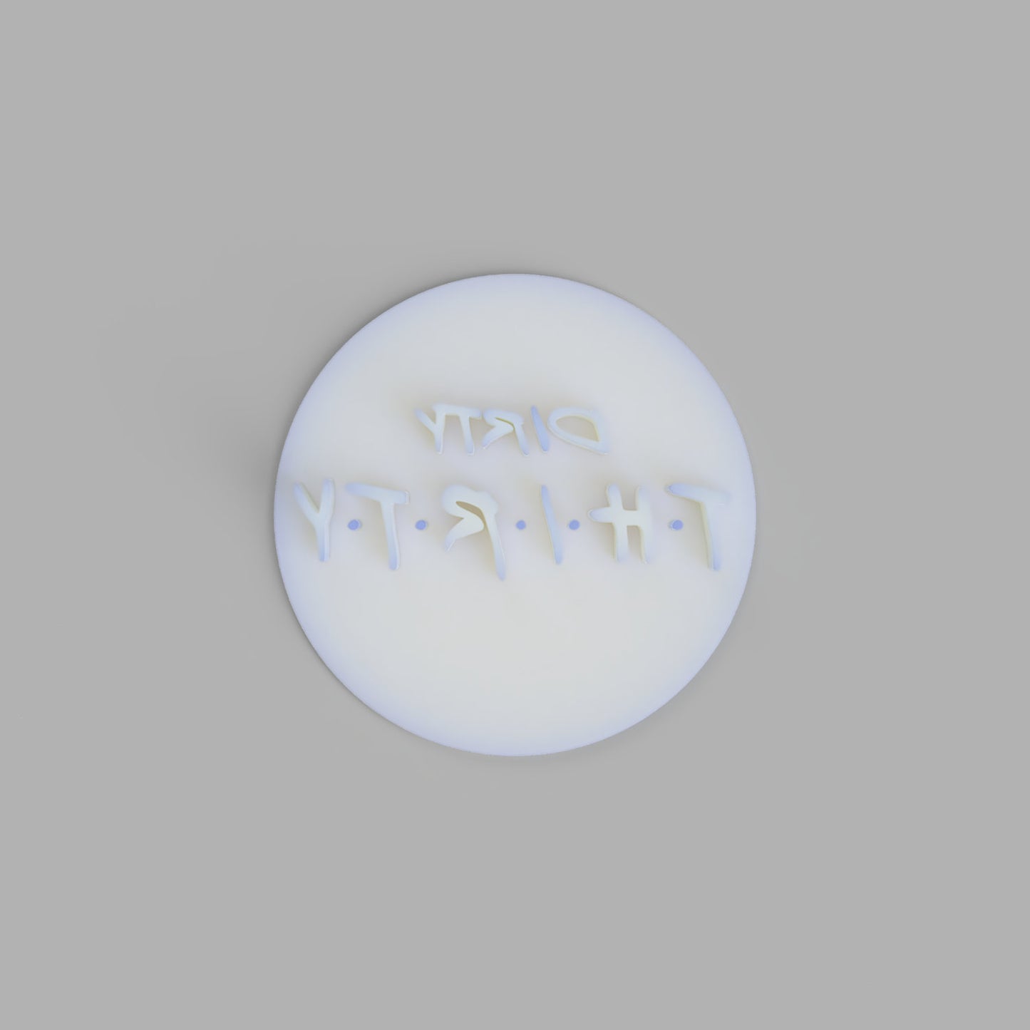 Dirty Thirty - 30th birthday cookie stamp fondant embosser - just-little-luxuries