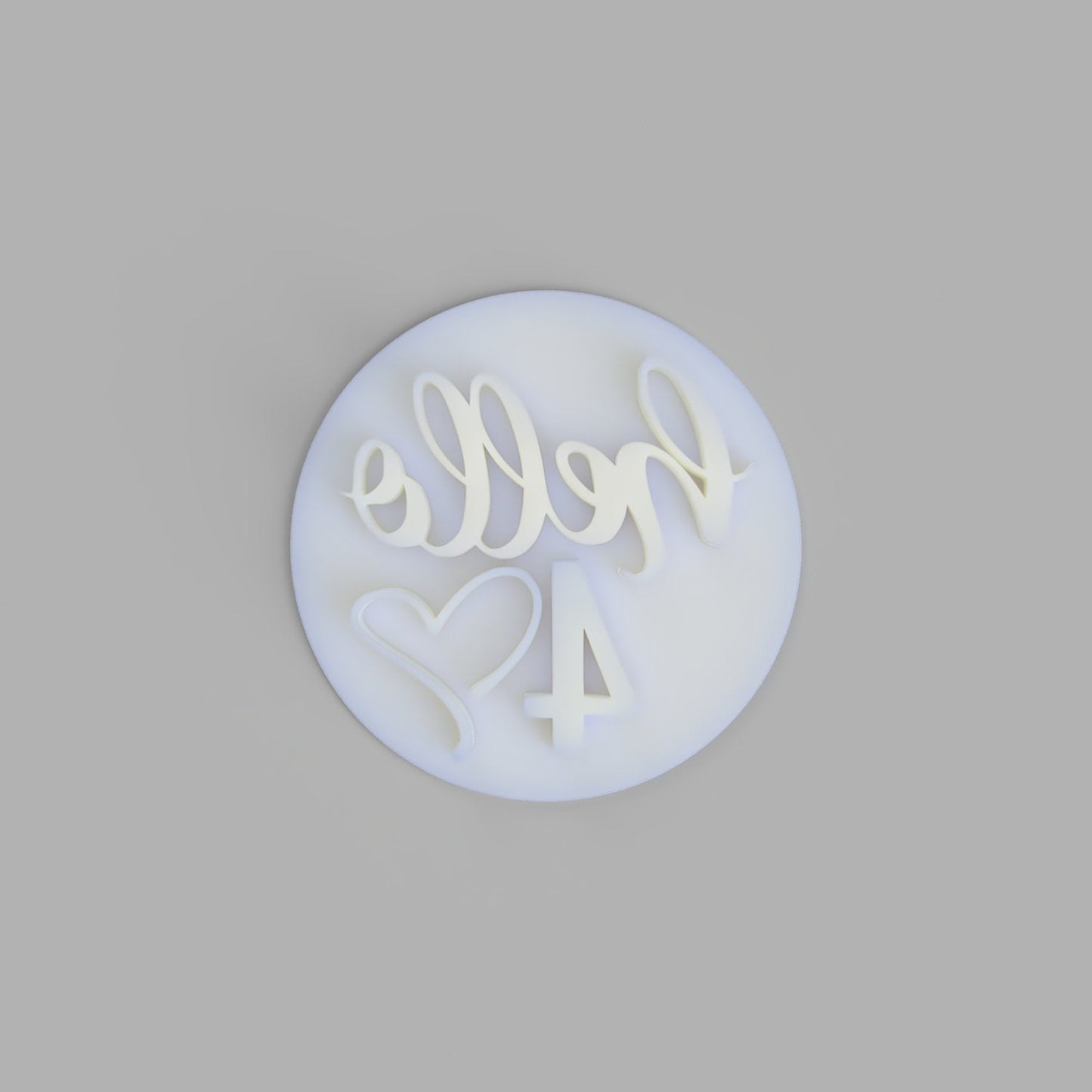 Hello Forty - 40th birthday cookie stamp fondant embosser - just-little-luxuries