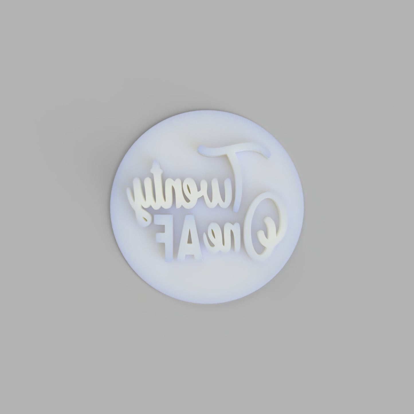 Twenty One AF 21st Birthday - birthday cookie stamp fondant embosser - just-little-luxuries