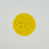 Birthday Girl - birthday cookie stamp fondant embosser - just-little-luxuries