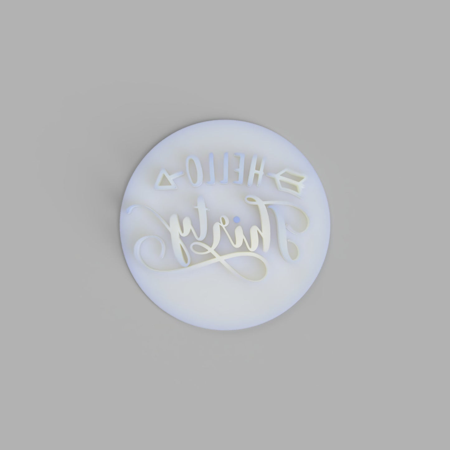 Hello Thirty - 30th birthday cookie stamp fondant embosser - just-little-luxuries