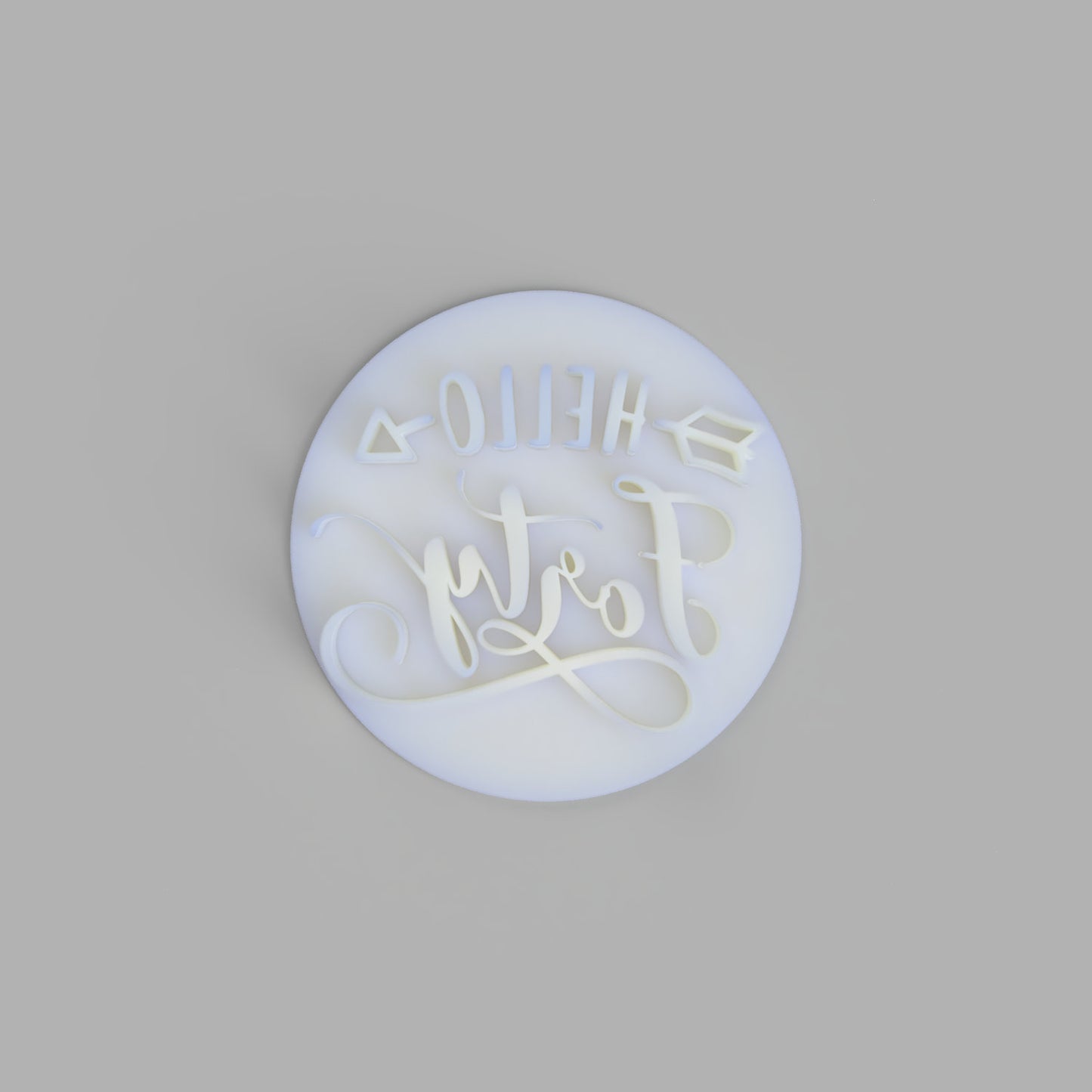 Hello Forty - 40th birthday cookie stamp fondant embosser - just-little-luxuries