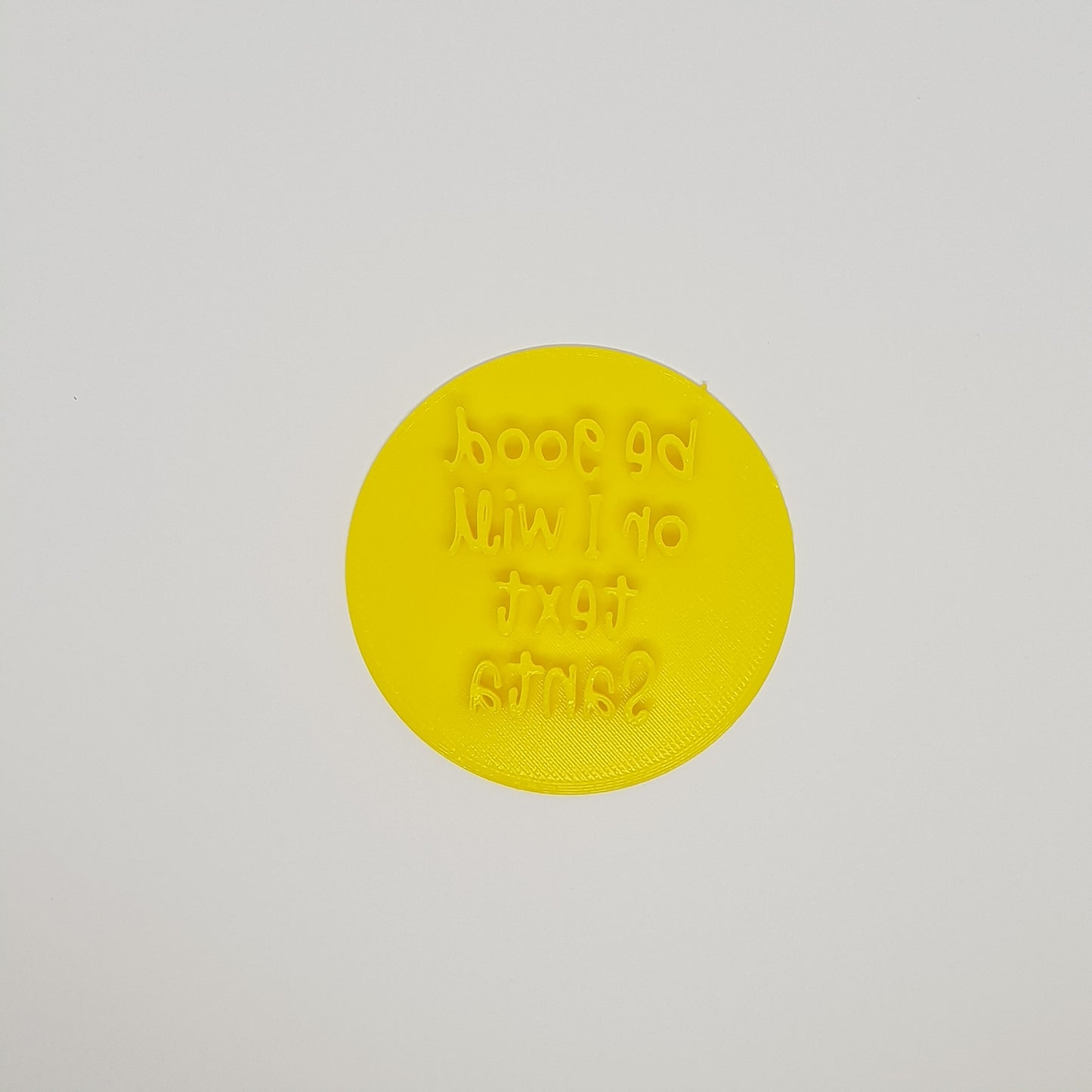 Be good or I will text santa - Christmas cookie stamp fondant embosser - just-little-luxuries