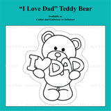 "I love Dad" Teddy Cookie Cutter
