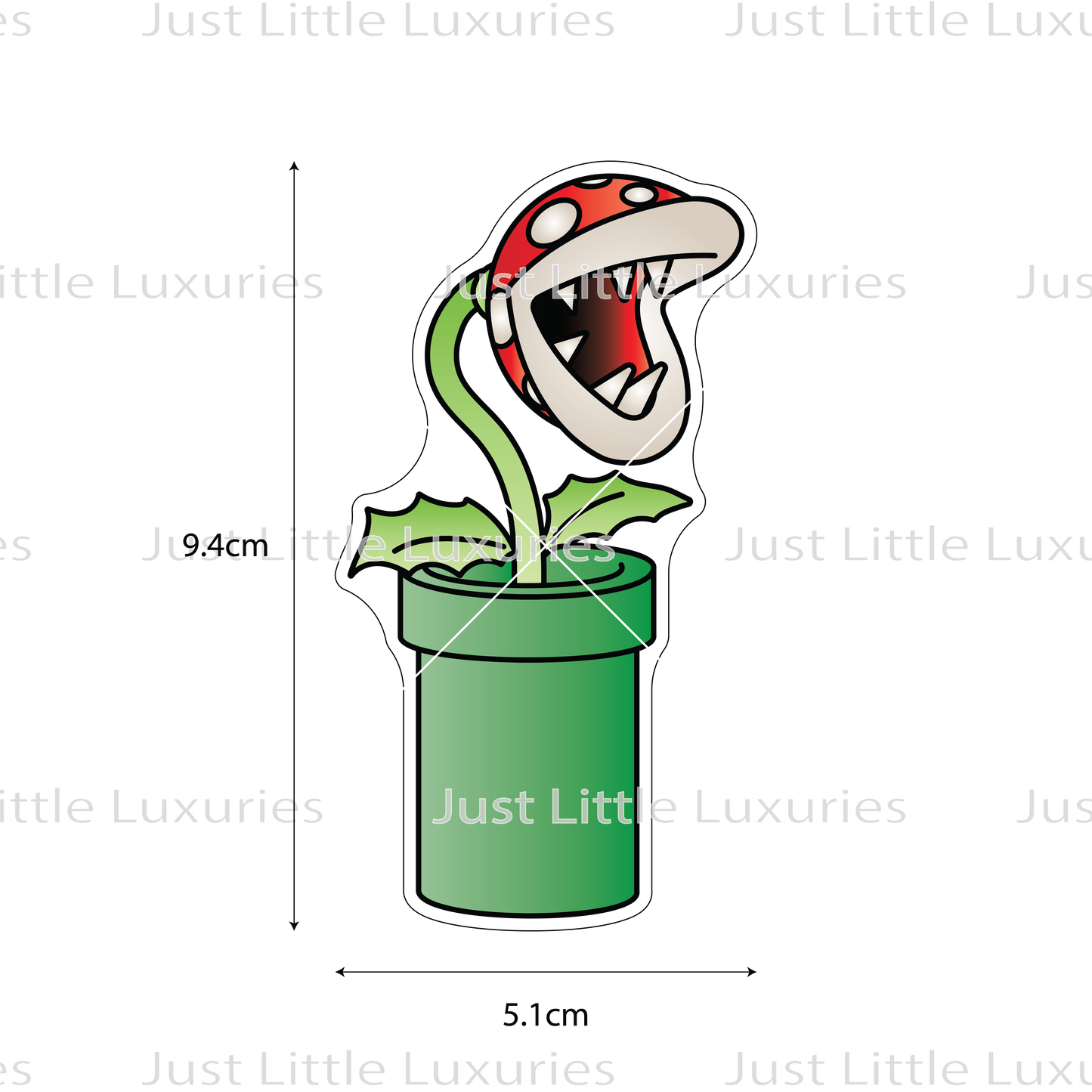 Piranha Plant (Bent) Cookie Cutter