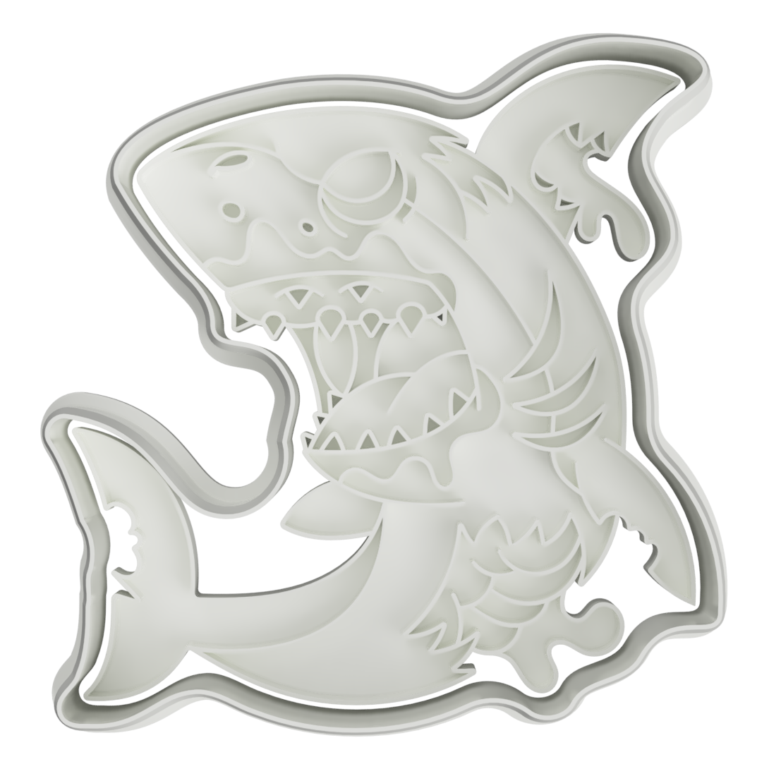 Zombie Shark Cookie Cutter