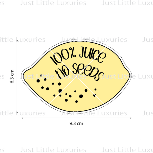 100% Juice No Seeds Lemon Cookie Cutter