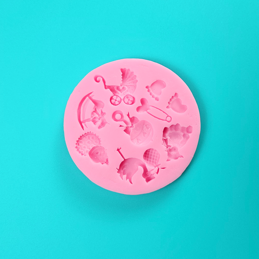  'Baby Themed Silicone Mould for Heart warming Baking,' 'Assorted Baby Designs Mould,' 'Durable and Versatile Baby Mould.'