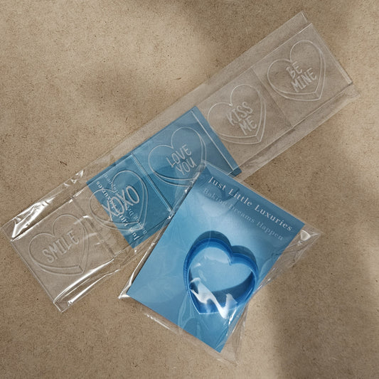 Valentine's Day Hearts Cookie Cutter and Debosser Set (EXCESS STOCK)