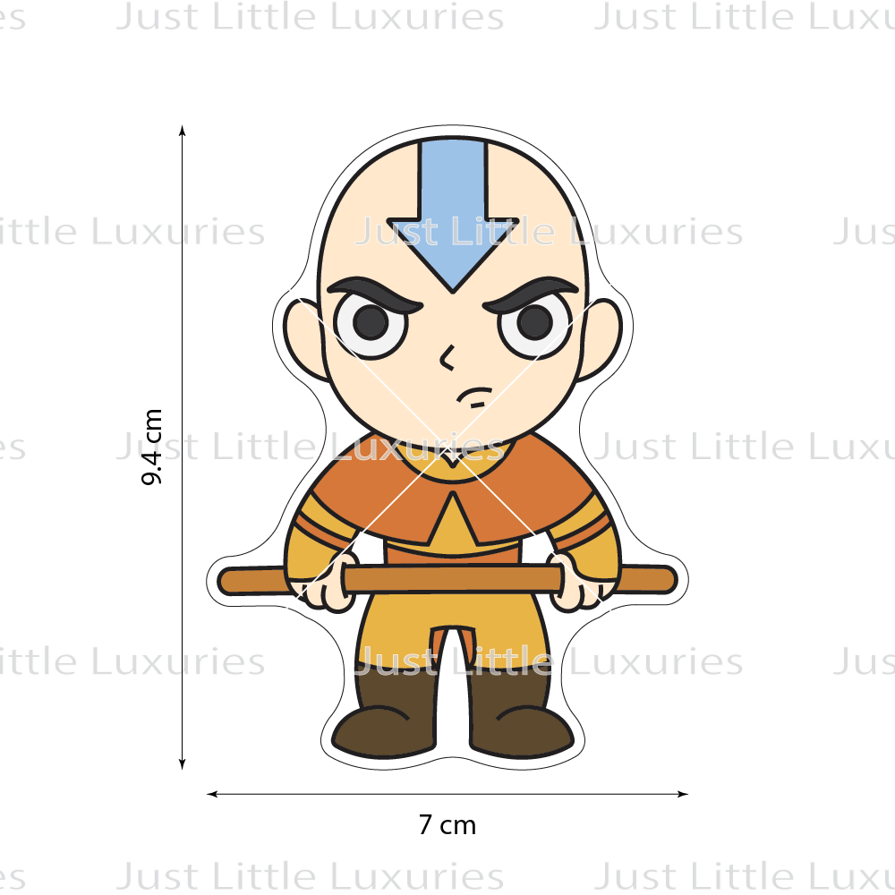 Aang Cookie Cutter and Embosser (DIGITAL DOWNLOAD)