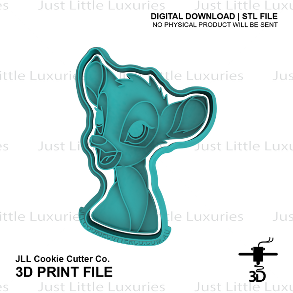 Deer Face Cookie Cutter and Embosser (DIGITAL DOWNLOAD)