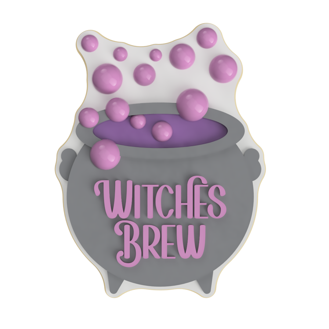 Witches Brew Cauldron Layered Cookie Cutter