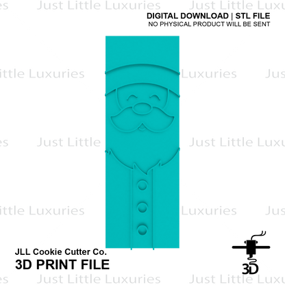 Santa Face Cookie Stick Cutter and Embosser (DIGITAL DOWNLOAD)
