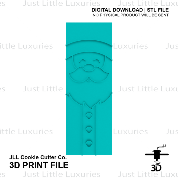 Santa Face Cookie Stick Cutter and Embosser (DIGITAL DOWNLOAD)