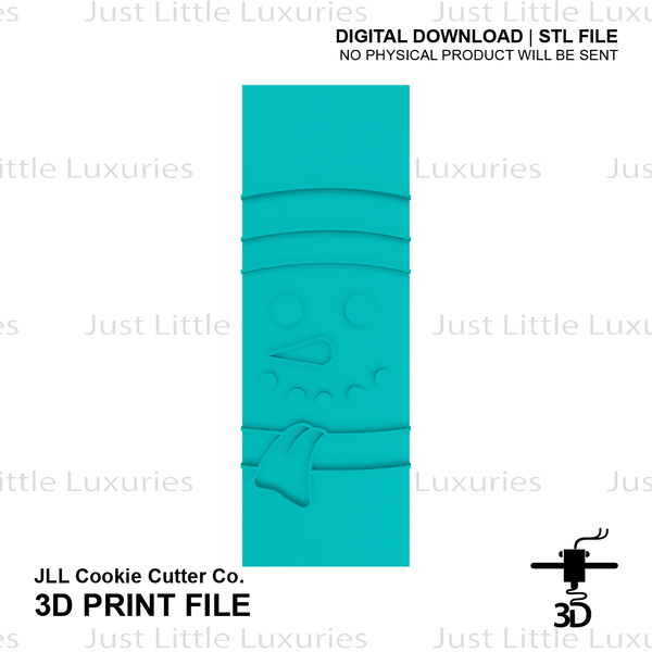 Snowman Cookie Stick Cutter and Embosser (DIGITAL DOWNLOAD)